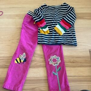 Boden cord pants and shirt